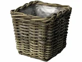 Van der Leeden Basket Rattan 14X14H13CM Grey