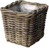 Van der Leeden Basket Rattan 21X21H19CM Grey