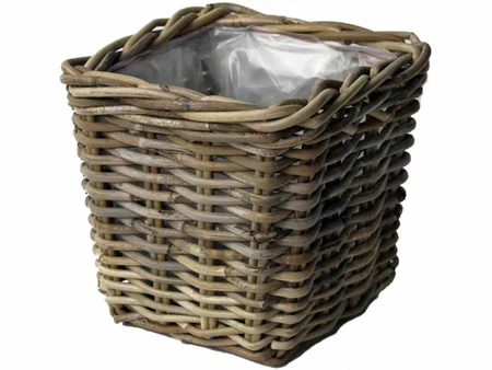 Basket Rattan 21X21H19CM Grey - Square