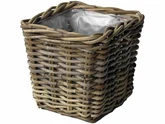 Basket Rattan 27X27H25CM Grey - Square