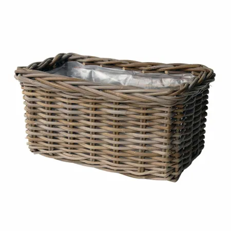 Van der Leeden Basket Rattan 40X23H20CM Grey