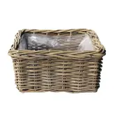 Van der Leeden Basket Rattan 40X40H20CM Grey