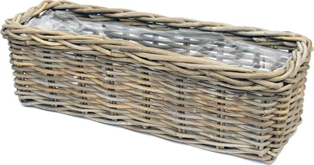 Van der Leeden Basket Rattan 60X23H20CM Grey