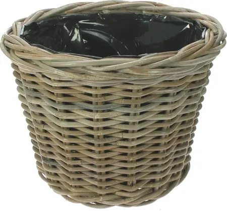 Van der Leeden Basket Rattan D20H16CM Grey