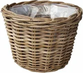 Van der Leeden Basket Rattan D25H18CM Grey