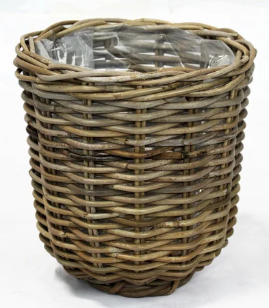 Van der Leeden Basket Rattan D29H30CM Grey MT1