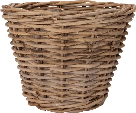 Van der Leeden Basket Rattan D35H25CM Grey