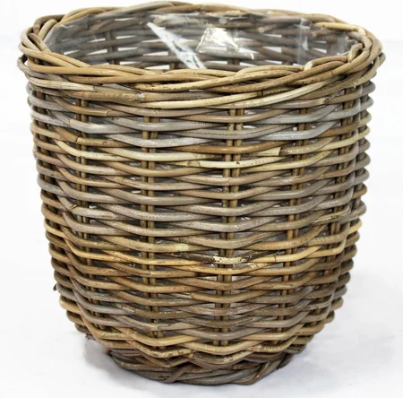 Van der Leeden Basket Rattan D36H35CM Grey MT2