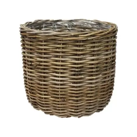 Van der Leeden Basket Rattan D43H40CM Grey MT3