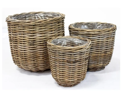 Basket Rattan D43H40CM Grey MT3 - afbeelding 5