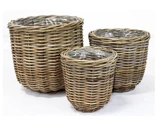 Basket Rattan D43H40CM Grey MT3 - afbeelding 5