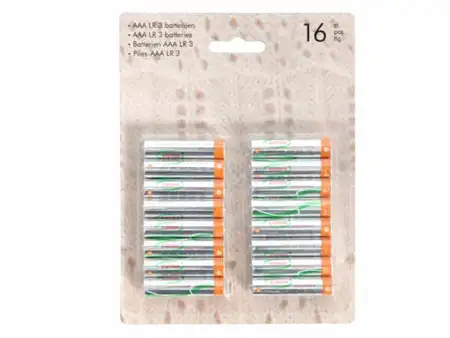 Batterij AAA 1,5V LR3 110mAh set 16 stuks