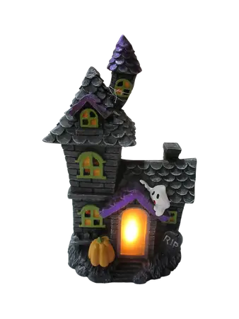 Beeld spookhuis LED H 49 cm