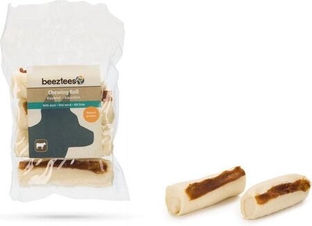 Beeztees Culinair Kauwrol - Hondensnack - Eend - 4 ST - 8 cm - 25-30 gra