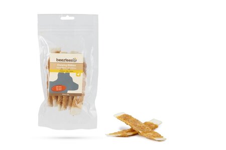 Beeztees Kauwribbies met Kip - Hondensnacks - 6st - 9cm - afbeelding 1