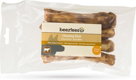 Beeztees Kauwstaaf - Hondensnack - Kip - 4 ST - 12,5 cm - 85-90 gram