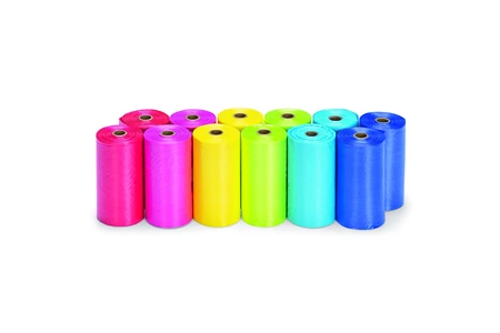 Beeztees Navulling Poepzakjes Regenboog 12x20 stuks - afbeelding 2