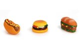 Beeztees Sandwich+Hamburger+Hotdog - Hondenspeelgoed - Vinyl - Assorti - 12x6x5,5 cm