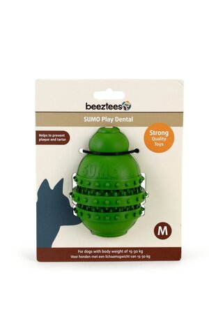 Beeztees Sumo Play Dental - Hondenspeelgoed - Rubber - Groen - M - afbeelding 2