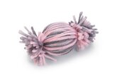 Beeztees Toffee Bal Toffy - Kattenspeelgoed - Wol - Grijs/Roze - 10x5x5 cm