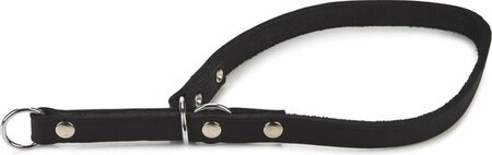 Beeztees Wurghalsband - Hondenhalsband - Leer - Zwart - 70x25