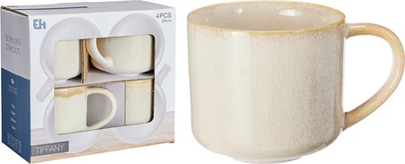 Beker 332Ml Zand Set 4 stuks - afbeelding 1