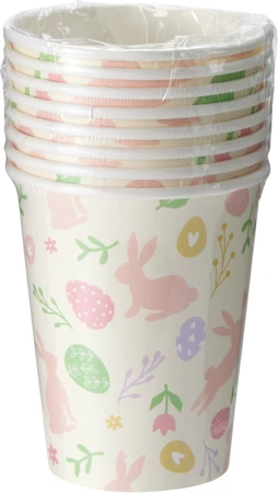 Beker Papier Set/8 Paas Dessin - afbeelding 2