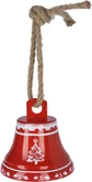Bel Met Jute Touw 12X13cm Rood - afbeelding 2