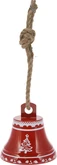 Bel Met Jute Touw 17X17cm Rood - afbeelding 4
