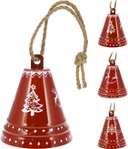 Bel Met Jute Touw 19X23cm Rood - afbeelding 1