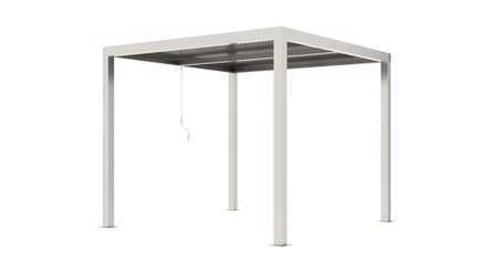 Bergamo aluminium Terrasoverkapping 3x3m met verlichting zand