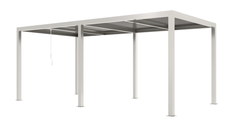 Bergamo aluminium Terrasoverkapping 3x6m met verlichting zand