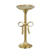 Bijzettafel gerecycled aluminium goud - h57xd25cm