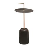Bijzettafel groen-grijs D30x56/67cm