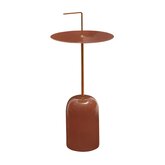 Bijzettafel oud roze D30x56/67cm
