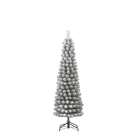 Black Box Kunstkerstboom Charlton Pilar groen frosted - H 185 x D 53 cm