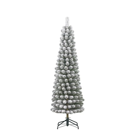 Black Box Kunstkerstboom Charlton Pilar groen frosted - H 215 x D 56 cm