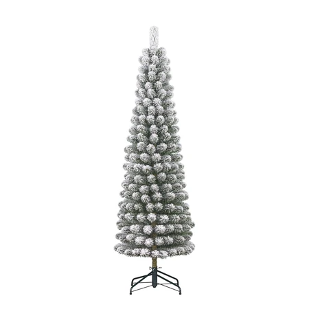 Black Box Kunstkerstboom Charlton Pilar groen frosted - H 230 x D 58 cm