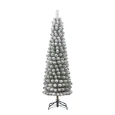 Black Box Kunstkerstboom Charlton Pilar groen frosted - H 230 x D 58 cm