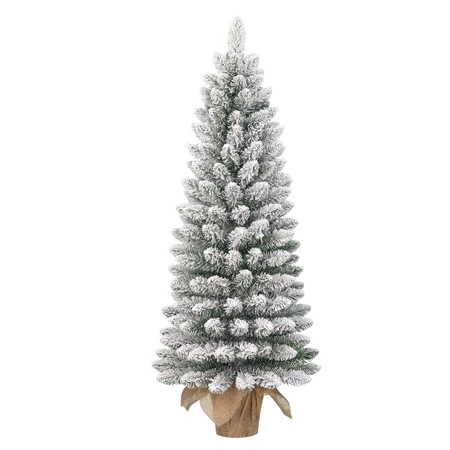 Black Box Kunstkerstboom Gerlos besneeuwd op jute voet - H 75 x D 36 cm