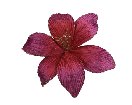Bloem polyester fluweel d23h10cm a3 - afbeelding 1