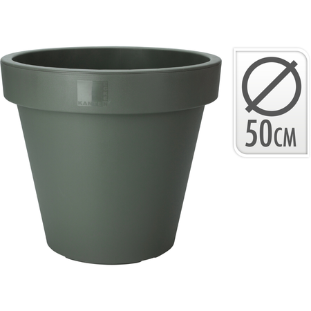 BLOEMPOT EK ROND 50CM GROEN