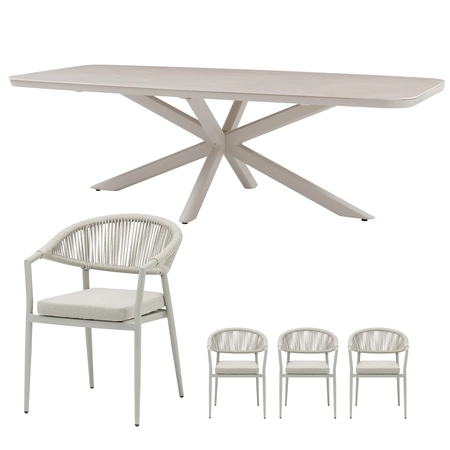 Bo dining set zand voor 6 personen - afbeelding 1