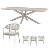 Bo dining set zand voor 6 personen - afbeelding 1