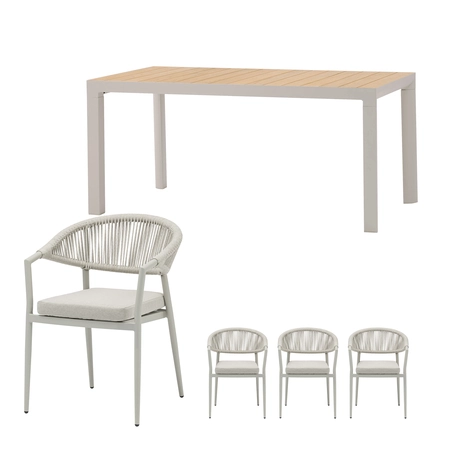 Bo dining zand set voor 4 personen - afbeelding 1