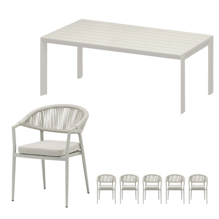 Bo diningset zand  voor 6 personen - afbeelding 1