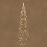 Boom champagne warm wit 80 led battery operated en timer - h80xd23cm