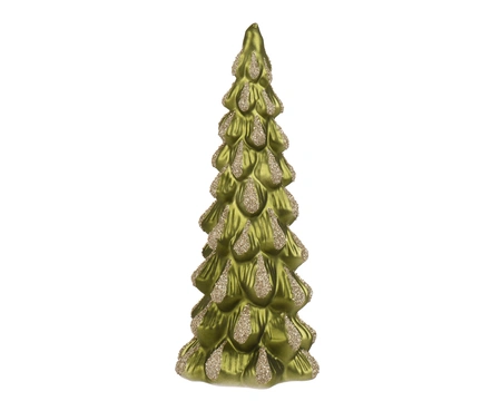 Boom glas d12.5h29.5cm groen