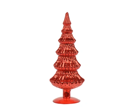 Boom glas d14h35cm rood