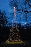 Anna's Collection Vlaggenmast Verlichting Boom Met Ster met Paal Ø160X500 836 LED Klassiek warm